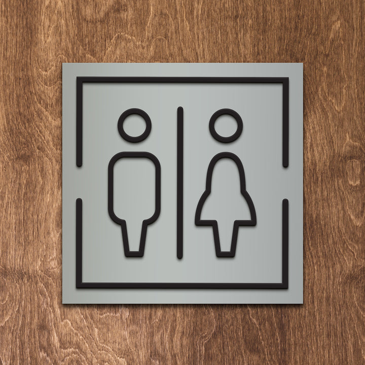 שלט לחדרי שירותים מעוצב