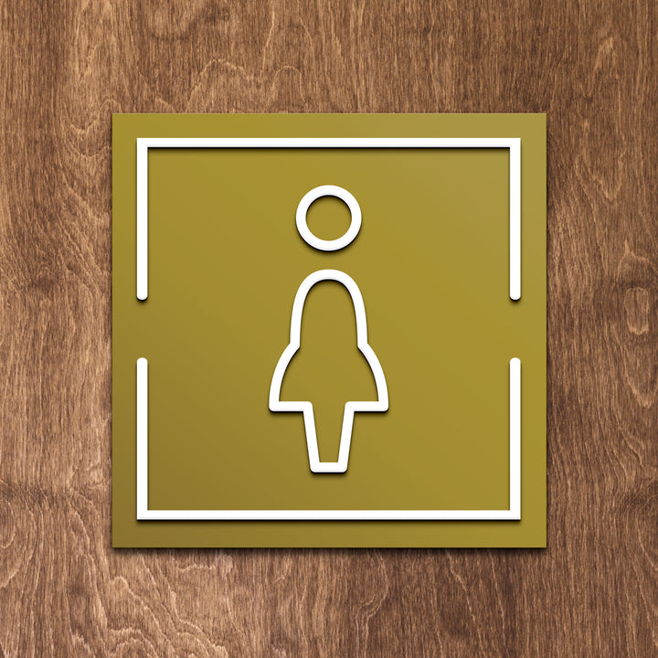 שלט לחדרי שירותים מעוצב