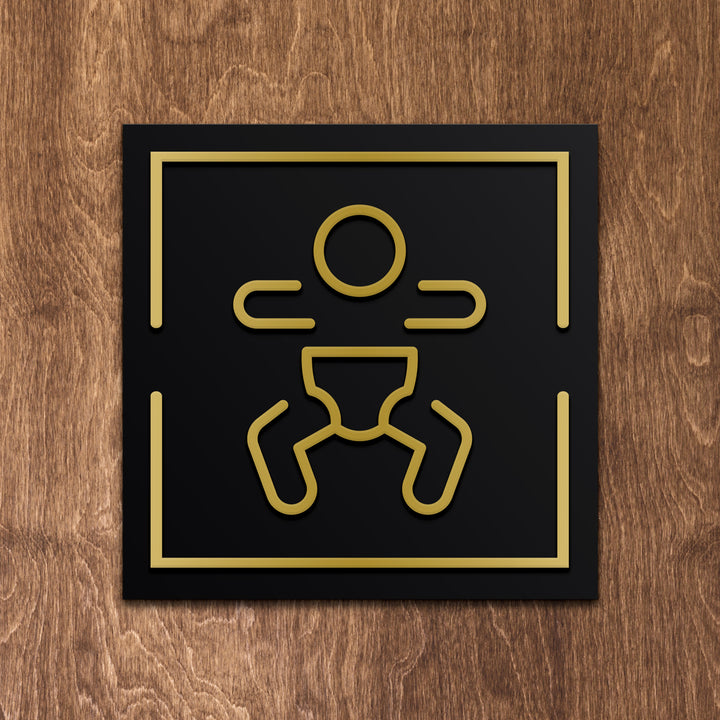 שלט לחדרי שירותים מעוצב