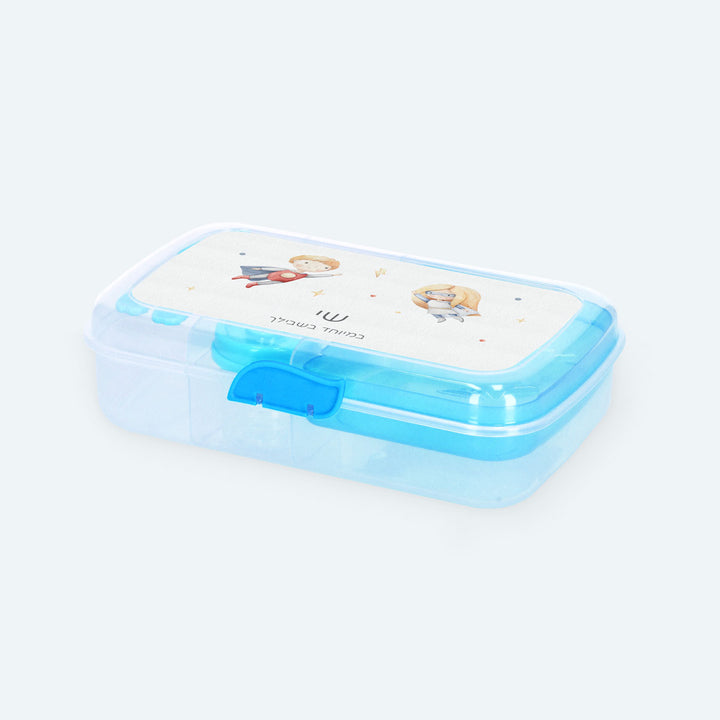 קופסת אוכל גדולה - גיבורי על - תכלת