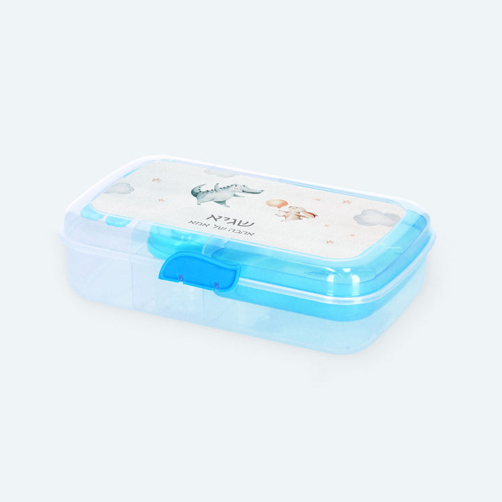 קופסת אוכל גדולה - חברים - תכלת