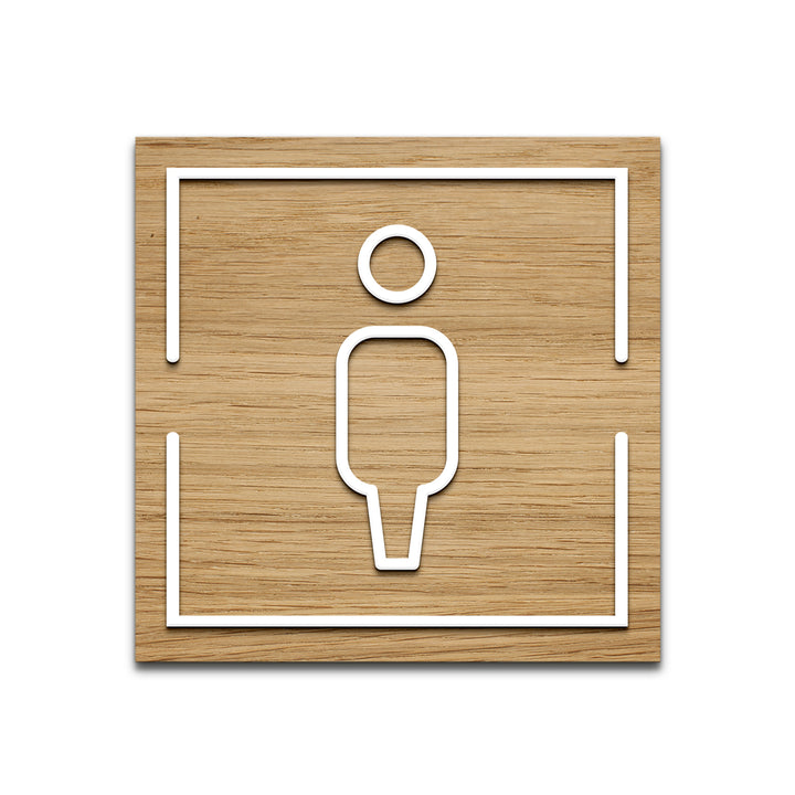 שלט לחדרי שירותים מעוצב